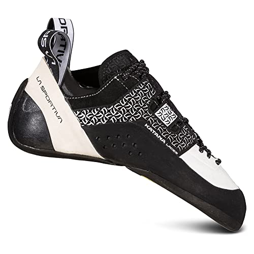 La Sportiva Womens Katana Lace Rock Climbing Shoes, White/Black, 9.5-10