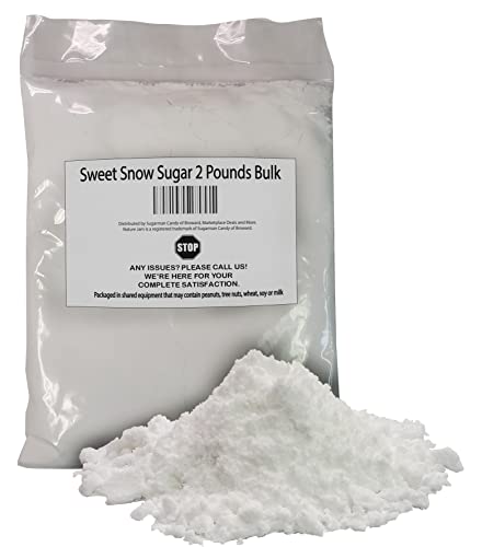 Naturejam NO MELT Sweet Snow Sugar 2 Pounds Bulk Bag for Doughnuts and Pastries-White Sugar For Powdered Donuts Origin: Germany