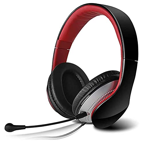 Headphones with Microphone Headset with Detachable Noise Cancellation Microphone Memory Earmuffs 3.5mm Headset Portable Wired Headphones for Smartphone Tablet Laptop Computer MP3/4