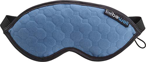Lewis N. Clark Eye Mask to Block Light for Travel, Sleep Aid for Airplane, Hotel, Airport, Insomnia + Headache Relief with Adjustable Straps Blue