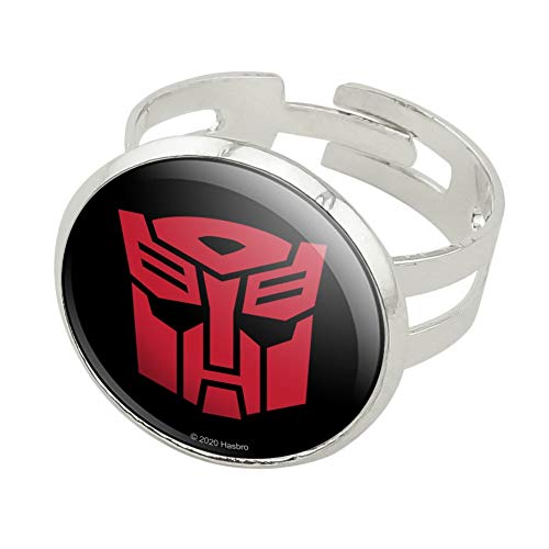 GRAPHICS & MORE Transformers Autobot Symbol Silver Plated Adjustable Novelty Ring