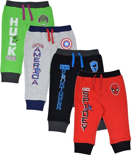 Marvel Avengers Black Panther Hulk Spider-Man Captain America Toddler Boys Pants 4T