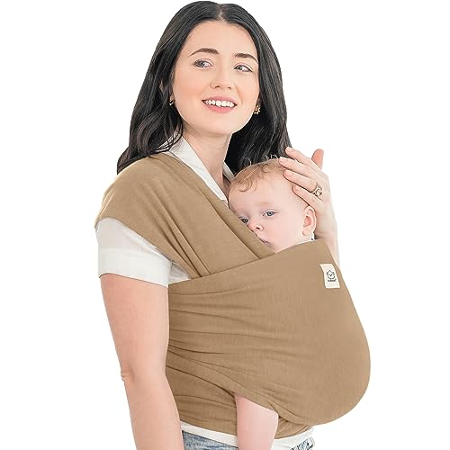 KeaBabies Baby Wrap Carrier - All in 1 Original Breathable Baby Sling, Lightweight,Hands Free Baby Carrier Sling,Baby Carrier Wrap,Baby Carriers for Newborn,Infant,Baby Wraps Carrier(Warm Hearth)