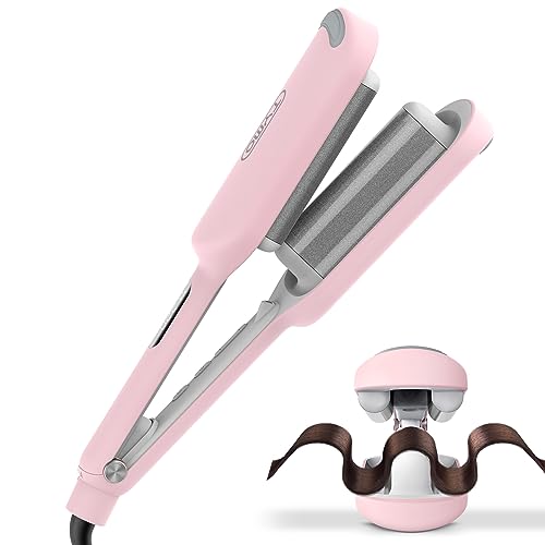 Hair Crimper Waver Hair Tool - TYMO ROVY Deep Waver Curling Iron, Ionic Beach Waves Curling Wand with Ceramic Tourmaline Barrel for Women, Anti-Scald, Quick & Easy, Fast Heating, 9 Temps, Dual Voltage