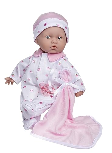 Caucasian 11-inch Small Soft Body Baby Doll | JC Toys - La Baby | Washable |Removable Pink Outfit w/ Hat & Blanket | For Children 12 Months +