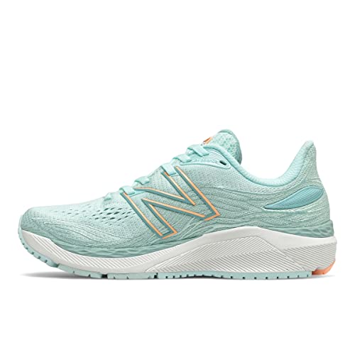 New Balance Women's Fresh Foam X 860 V12 Running Shoe, Blue/Light Mango, 7.5 M