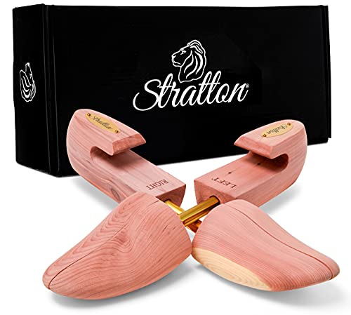 Stratton MEN’S ADJUSTABLE SPLIT TOE CEDAR SHOE TREE - GROWN IN USA (Medium / 8.5-9.5 US, 1-pack)…