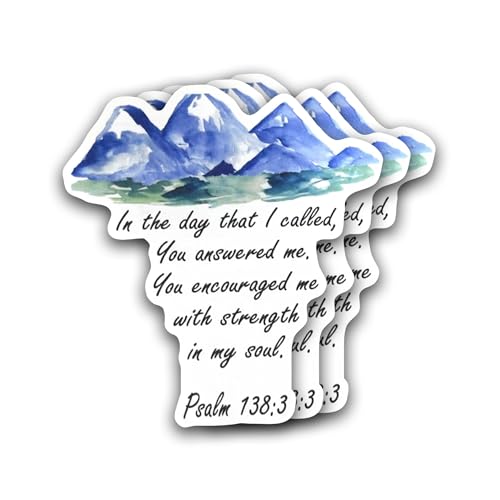 Psalms 138 3 in The Day When I Cried Out, You Answered Me, and Made Me Bold with Strength in My Soul Catholic Sticker