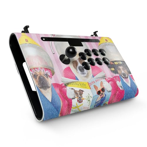 Glossy Glitter Gaming Skin Compatible with Victrix Pro FS - Dog Divas - Premium 3M Vinyl Protective Wrap Decal Cover - Easy to Apply | Crafted in The USA by MightySkins