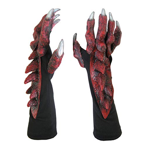 Zagone Studios Red Dragon Claws Hands Adult Cosplay Costume Gloves
