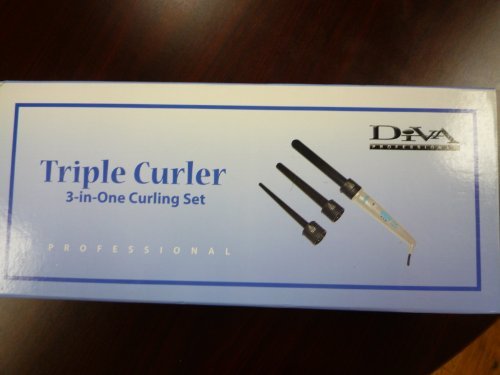 Triple Curler: 3-in-One by Diva Professional Ivory