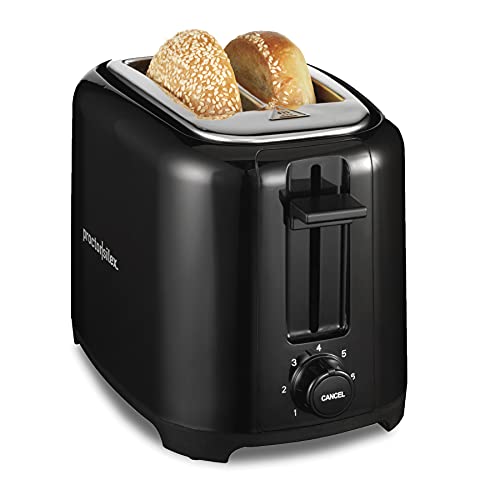 Proctor Silex 22215PS Extra-Wide Slot Toaster with Cool Wall, Shade Selector, Toast Boost, Auto Shut-off and Cancel Button, Black, 2-Slice-Discontinued