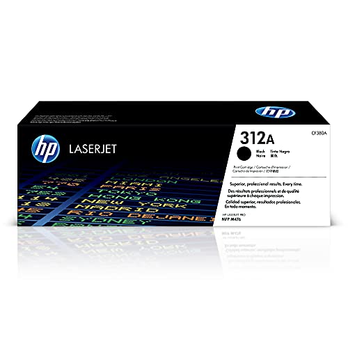 HP 312A Black Toner Cartridge | Works with HP Color LaserJet Pro MFP M476 Series | CF380A