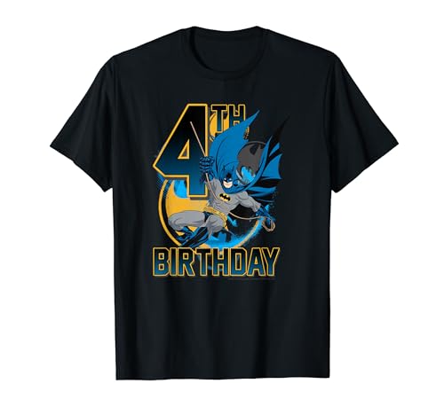 DC Comics Batman 4th Birthday Bat Swing Action Poster T-Shirt