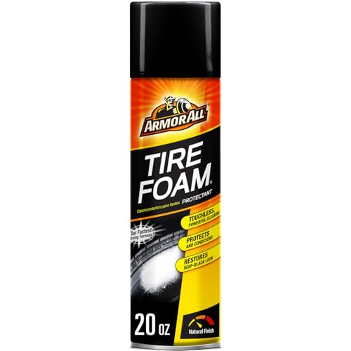 Armor All Tire Foam, Tire Cleaner Spray for Cars, Trucks, Motorcycles, 20 Oz Each, 1.25 Pound (Pack of 1)