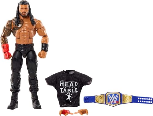 Mattel WWE Roman Reigns Top Picks Elite Collection Action Figure, Articulation & Life-Like Detail, Interchangeable Accessories ,6-in