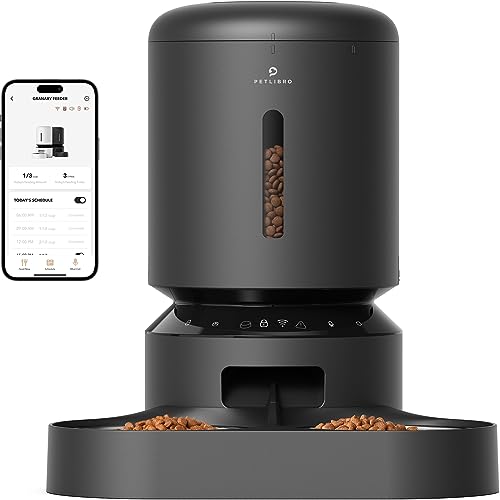 PETLIBRO Automatic Cat Feeder, WiFi Connected, Adjustable Meal Splitter, Fresh Food Storage, Multiple Pet Use, Stainless Steel