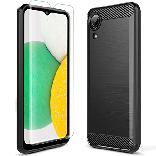 Sucnakp for Galaxy A03 Core Case Samsung A03 Core Case with Screen Protector TPU Shock Absorption Technology Raised Bezels Protective for Samsung Galaxy A03 Core（TPU Black）