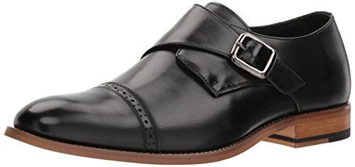 STACY ADAMS mens Desmond Cap Toe Monk Strap Loafer, Black, 9.5 Wide US