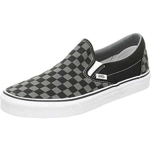 Vans Adult Classic Slip-On, (Checkerboard) Black/Pewter , men and women's 11
