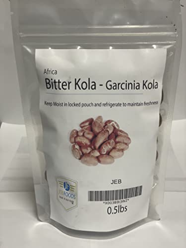 JEB FOODS African Bitter Kola Nuts, Bitter Kola Retro Garcinia, Petit Cola Nut, Obi Abata Cola Nut (8oz)