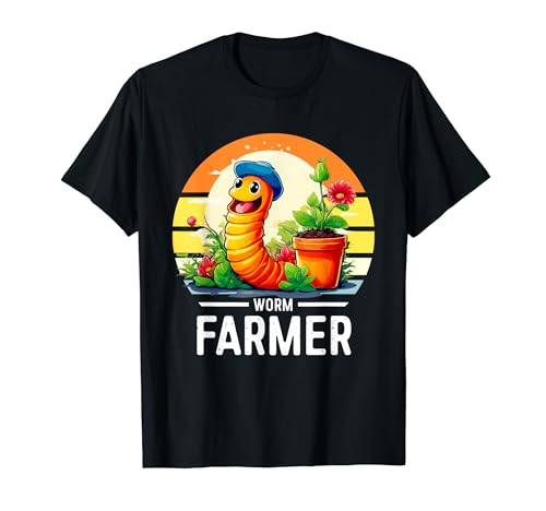 Groovy Worm Farmer | Vermiculture Vermicompost Worm Farmer T-Shirt