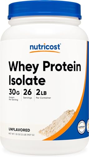 Nutricost Whey Protein Isolate (Unflavored) 2LBS