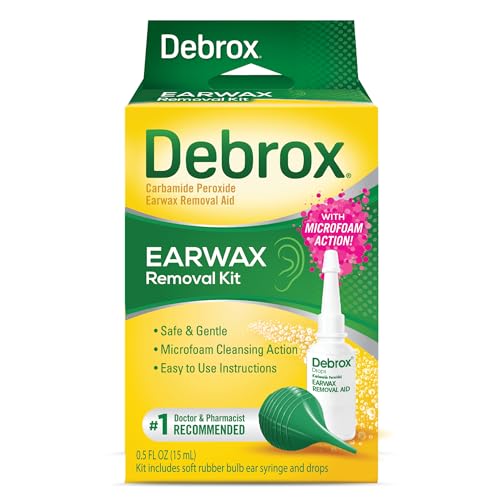 Debrox Ear Wax Removal Kit - Includes Bulb Syringe and 0.5 Fl Oz Removal Drops for Cleaning Ears