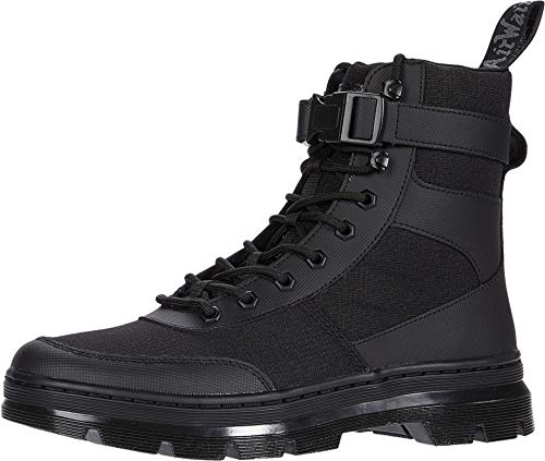 Dr. Martens womens Lace Fashion Boot, Black Element & Black Poly Rip Stop, 9 Women 8 Men US