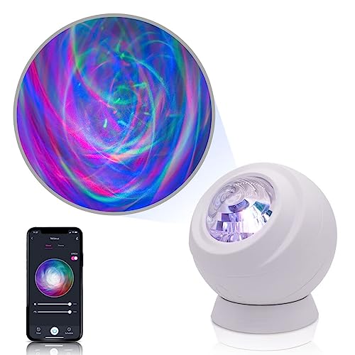 BlissLights Velarus - LED Spiral Aurora Projector, WiFi App, for Gaming Room, Meditation, Relaxation, Home Theater, and Bedroom Night Light Gift