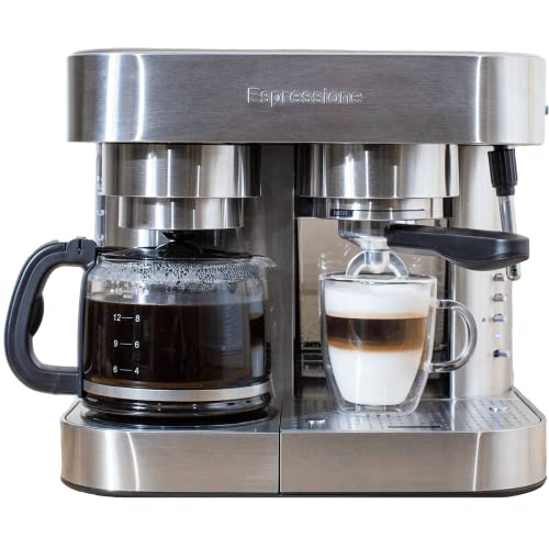 Espressione Combination Stainless Steel Espresso + Coffee Maker, 10 cups