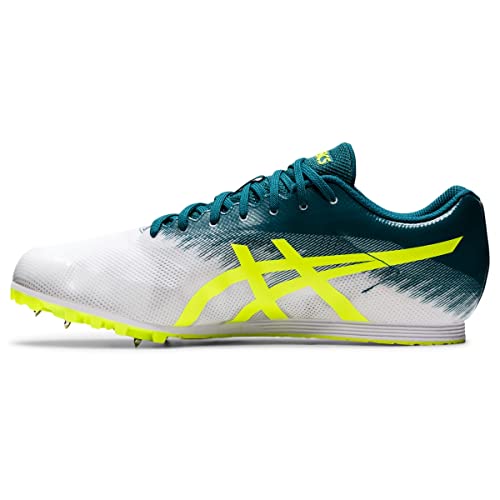 ASICS Unisex's Hyper LD 6 Track & Field Shoes, 12.5, White/Safety Yellow