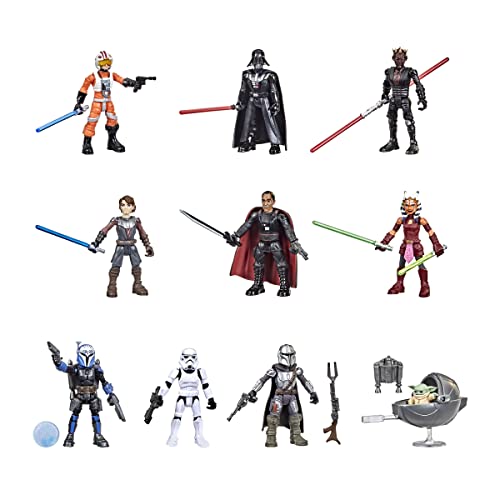 STAR WARS Mission Fleet 2.5-Inch-Scale Action Figure 10-Pack, 19 Accessories, with Darth Vader, Luke Skywalker and Grogu, Ages 4 and Up (Amazon Exclusive)