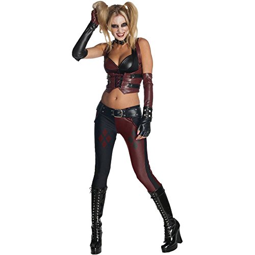 Secret Wishes Batman Arkham City Adult Harley Quinn Costume, Multi-Colored, Medium