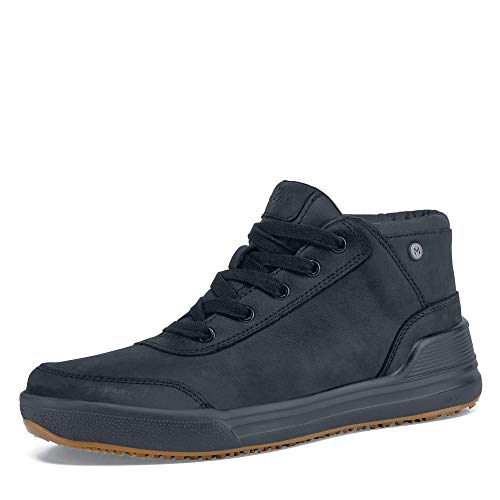 MOZO Men's Natural Slip Resistant, Chef Shoes, Black, 9