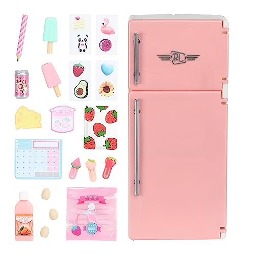 REAL LITTLES Desktop Caddies - Mini Fridge with 20+ Real Working Stationery Surprises Inside! Small