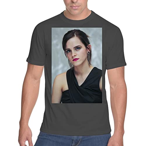 Middle of the Road Emma Watson' - Men's Soft & Comfortable T-Shirt SFI #G561107, Black, Small