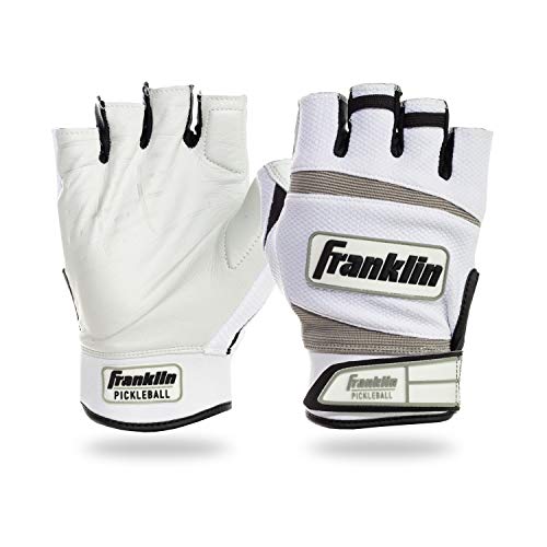 Franklin Sports Pickleball Gloves - Men's + Women's Adult Size Pickleball Gloves - Right Hand Glove for Pickleball + Racquetball - Pickleball Gear + Accessories - Righty - White - Adult Small
