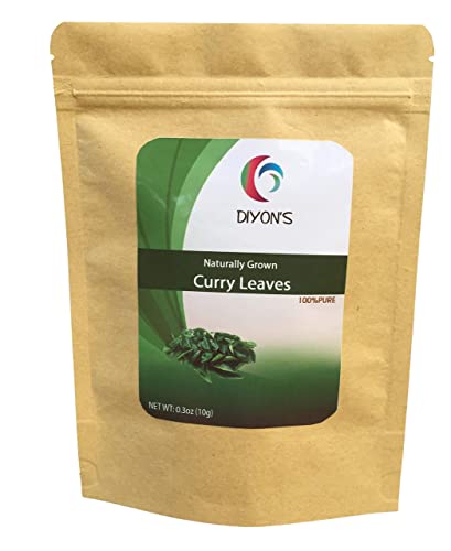 Naturally Grown Whole Air Dried Curry Leaves 0.3 oz (10 g)