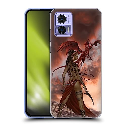 Head Case Designs Officially Licensed Nene Thomas African Warrior Woman & Dragon Art Soft Gel Case Compatible with Motorola Edge 30 Neo 5G