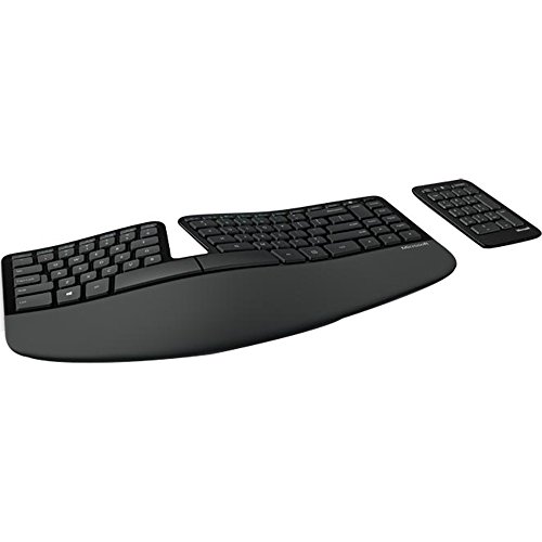 Microsoft Sculpt Ergonomic Keyboard for Business. Wireless , Comfortable, Ergonomic Keyboard with Split Design and Palm Rest. Separate Number Pad Included