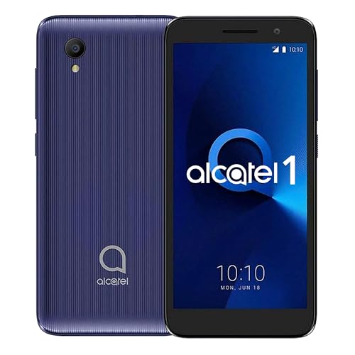 Alcatel 1 (32GB) 5.0' Full View Display, Removable Battery, FM Radio, Dual SIM GSM Unlocked US & Global 4G LTE International Version 5033E (Bluish Black)