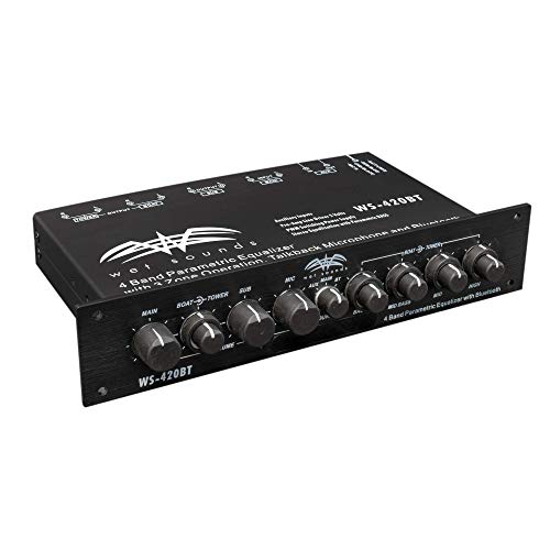 Wet sounds WS-420BT 4-Band Parametric EQ with Bluetooth Three Zone Control (Renewed)
