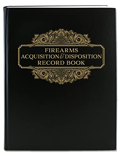 BookFactory Firearms Acquisition and Disposition Record Book/Acquisition & Disposition A&D Logbook/Gun Log Book - 120 Pages, Black, Section Sewn Hardbound, 8.5' x 11' (LOG-120-LCS-LK-T35(Gun-Log))-GX