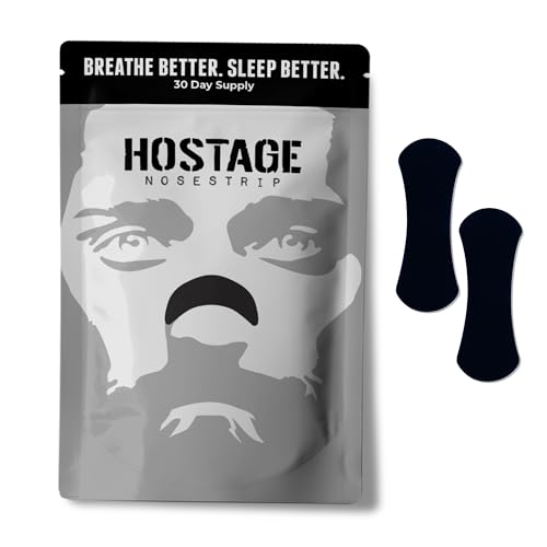 Hostage Tape Nose Strips (30 Ct) - Extra Strength Nasal Strips - Nasal Congestion Relief Strips for Better Sleep - Compact, Non-Invasive Anti Snoring Strips for Men & Women