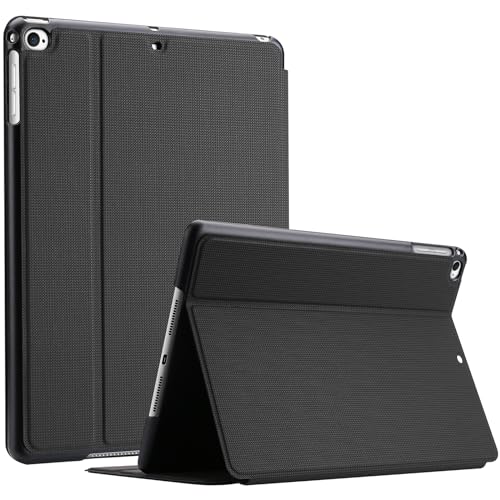 ProCase Smart Cover for iPad 9.7 (2018 & 2017, Old Model) / iPad Air 2 / iPad Air Case, Slim Stand Protective Folio Case for iPad 9.7 Inch 5th/6th Generation, Also Fit iPad Air 2 / iPad Air -Black