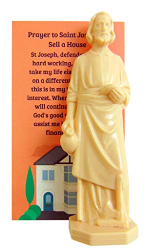 Westmon Works St Joseph Statue for Selling Homes with Instruction Card and House Prayer Complete Set