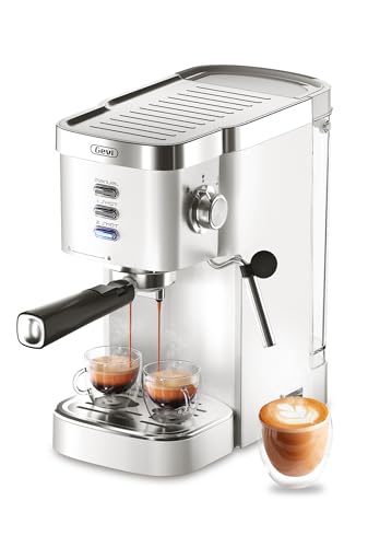 Gevi Espresso Machine 20 Bar High Pressure,Compact Espresso Machines with Milk Frother Steam Wand,Cappuccino & Latte Maker with Volume Control for Home,Espresso Maker，Gift for Coffee Lover