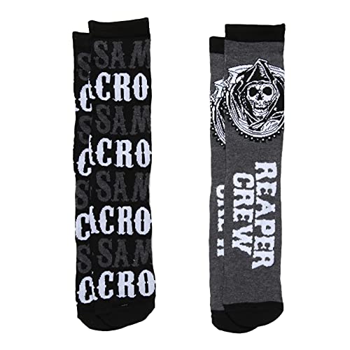 Hypnotic Hats Sons of Anarchy Adult Crew Socks (Size 6-12, Two Pairs)