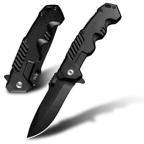 AOSILEY Pocket Folding Knife set with Tactical Stainless Steel Serrated Clip Point Lock Blade Knives and Lightweight Lockback Multi-Tool for Camping, Outdoor, Hunting，Survival and EDC
